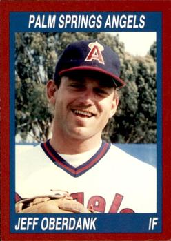1990 Cal League #206 Jeff Oberdank Front
