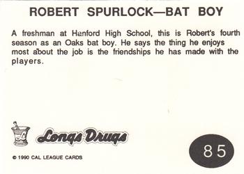 1990 Cal League #85 Robert Spurlock Back