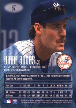 1996 E-Motion XL #87 Wade Boggs Back