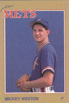 1988 Grand Slam Jackson Mets #22 Mickey Weston Front