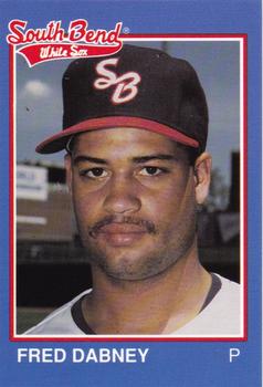 1989 Grand Slam South Bend White Sox #11 Fred Dabney Front