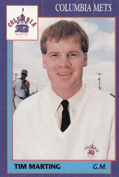 1990 Grand Slam Columbia Mets #28 Tim Marting Front