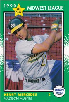 1990 Grand Slam Midwest League All-Stars #16 Henry Mercedes Front