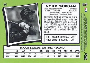 2012 Topps Archives #84 Nyjer Morgan Back