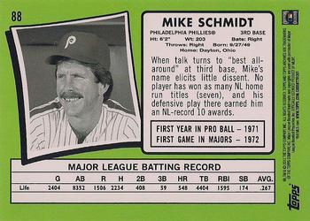 2012 Topps Archives #88 Mike Schmidt Back