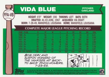 2012 Topps Archives - Fan Favorite Autographs #FFA-VB Vida Blue Back