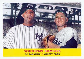 2012 Topps Archives - Combos #58-SF CC Sabathia / Whitey Ford Front
