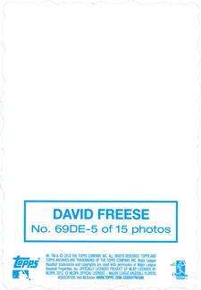 2012 Topps Archives - Deckle Edge #69DE-5 David Freese Back