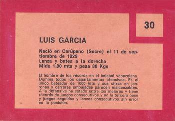 1967 Topps Venezuelan #30 Luis  Garcia Back