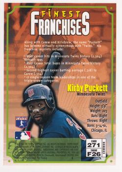 1996 Finest #271 Kirby Puckett Back