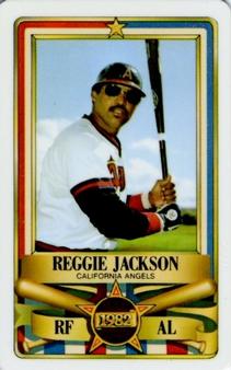 1982 Perma-Graphics All-Star Credit Cards #7 Reggie Jackson Front