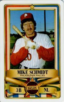 1982 Perma-Graphics All-Star Credit Cards #17 Mike Schmidt Front