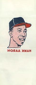 1960 Topps Tattoos #NNO Hank Aaron Front