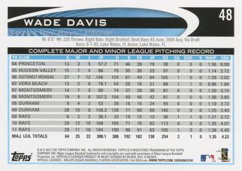 2012 Topps - Purple #48 Wade Davis Back