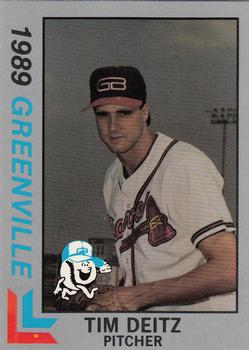 1989 Best Greenville Braves - Platinum #12 Tim Deitz Front