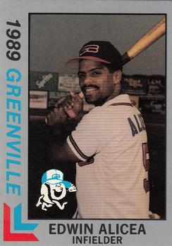 1989 Best Greenville Braves - Platinum #6 Edwin Alicea Front