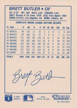 1989 Kenner Starting Lineup Cards #3991125040 Brett Butler Back