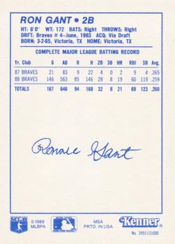 1989 Kenner Starting Lineup Cards #3991131080 Ron Gant Back