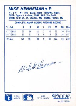 1989 Kenner Starting Lineup Cards #3991147080 Mike Henneman Back