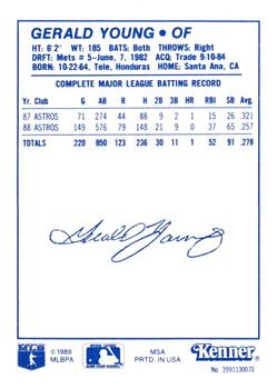 1989 Kenner Starting Lineup Cards #3991130070 Gerald Young Back