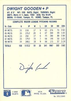 1989 Kenner Starting Lineup Cards #3991135040 Dwight Gooden Back