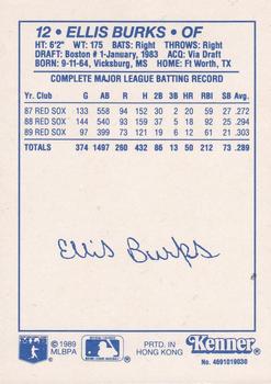 1990 Kenner Starting Lineup Cards #4691019030 Ellis Burks Back