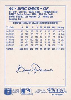 1990 Kenner Starting Lineup Cards #4691003011 Eric Davis Back