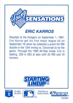 1993 Kenner Starting Lineup Cards #503388 Eric Karros Back