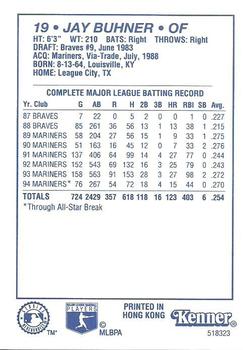 1995 Kenner Starting Lineup Cards #518323 Jay Buhner Back