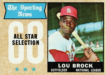 1968 Topps #372 Lou Brock Front