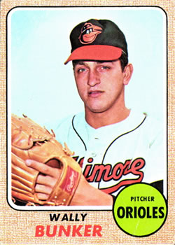 1968 Topps #489 Wally Bunker Front