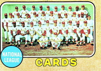 1968 Topps #497 St. Louis Cardinals Front