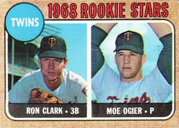 1968 Topps #589 Twins 1968 Rookie Stars (Ron Clark / Moe Ogier) Front