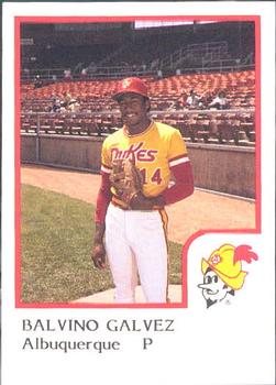 1986 ProCards Albuquerque Dukes #8 Balvino Galvez Front