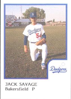 1986 ProCards Bakersfield Dodgers #NNO Jack Savage Front