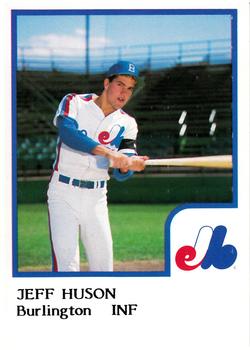 1986 ProCards Burlington Expos #10 Jeff Huson Front