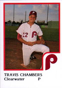 1986 ProCards Clearwater Phillies #3 Travis Chambers Front
