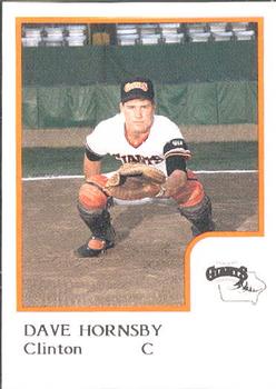 1986 ProCards Clinton Giants #NNO Dave Hornsby Front