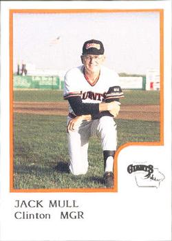 1986 ProCards Clinton Giants #NNO Jack Mull Front