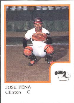 1986 ProCards Clinton Giants #NNO Jose Pena Front