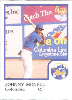 1986 ProCards Columbia Mets #18 Johnny Monell Front
