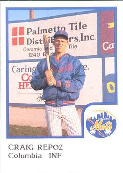 1986 ProCards Columbia Mets #21 Craig Repoz Front