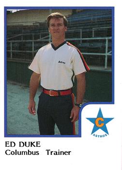 1986 ProCards Columbus Astros #NNO Ed Duke Front