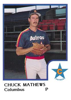 1986 ProCards Columbus Astros #NNO Chuck Mathews Front