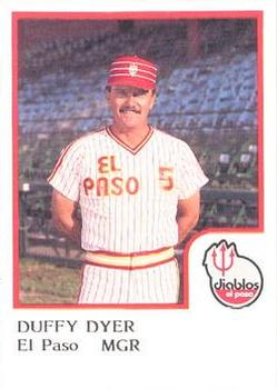 1986 ProCards El Paso Diablos #9 Duffy Dyer Front