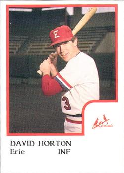 1986 ProCards Erie Cardinals #NNO David Horton Front