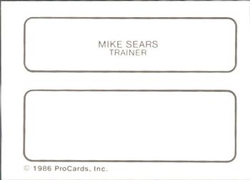 1986 ProCards Florida State League All-Stars #44 Mike Sears Back