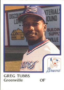 1986 ProCards Greenville Braves #21 Greg Tubbs Front