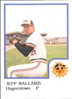 1986 ProCards Hagerstown Suns #1 Jeff Ballard Front