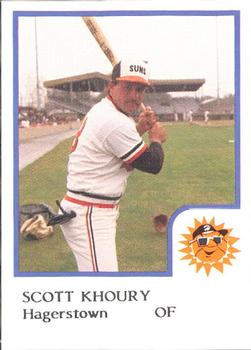 1986 ProCards Hagerstown Suns #8 Scott Khoury Front